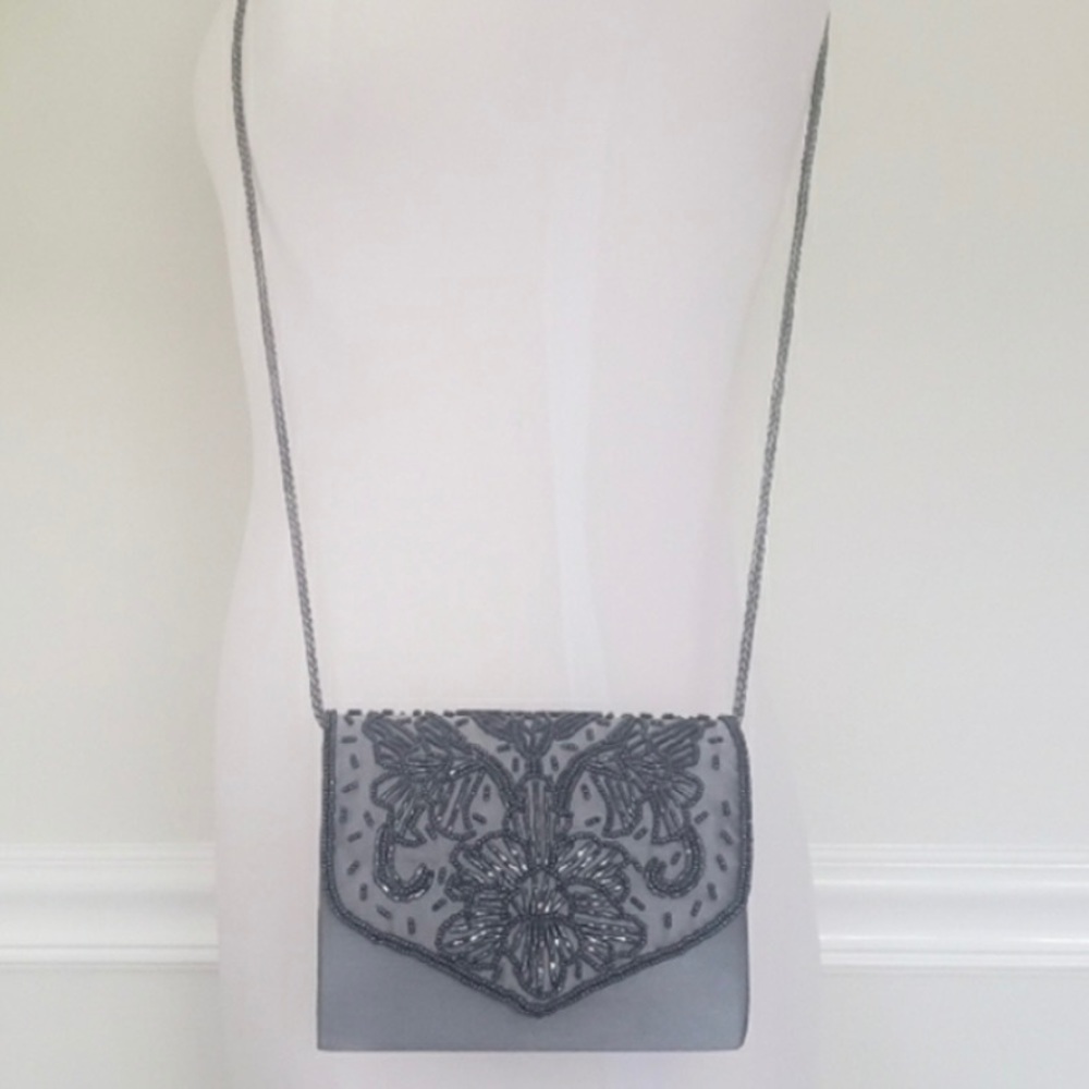 * NWT * NYTLITES Silver Beaded Mini